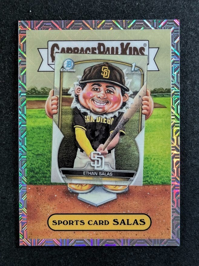 2024 Topps Bowman Chrome ETHAN SALAS 1st Bowman Garbage Pail Kids Mojo #BGP-15