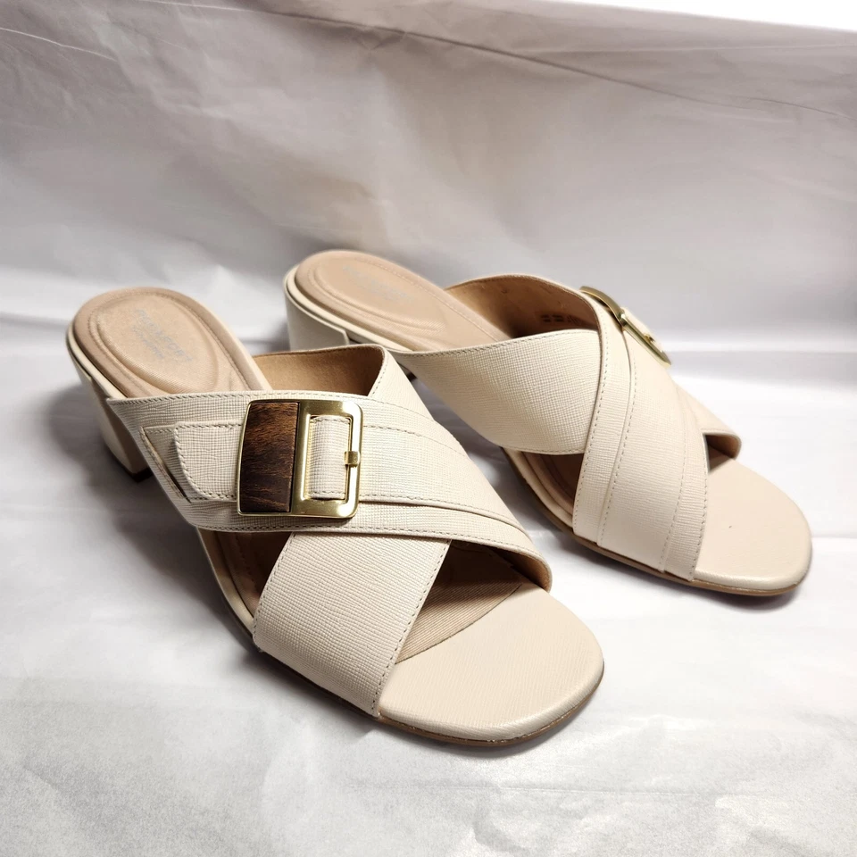 Sandalias Rockport Total Motion Alaina B para mujer talla 8 cuero crema 840 Foto 3 de 4
