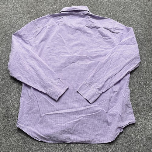 Bonobos Shirt Adult XL Extra Large Purple Micro Plaid Cotton Long Sleeve Mens - Picture 3 of 6