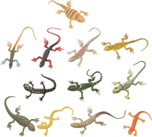 Reptile Figures Lizard Model Replica Toy Chameleon Figures Plastic 12pcs,001 - Picture 1 of 8