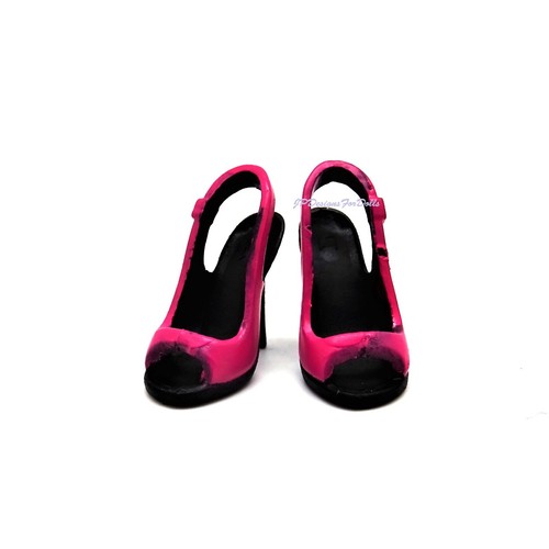 Barbie Basics Pink and black Sling-backHigh Heels Shoes Look No 02 Col. 01.5 New - Picture 2 of 5