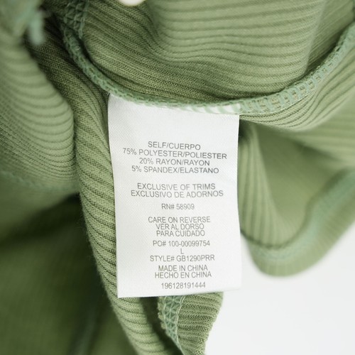 Top corto Gianni Bini GB para mujer L grande verde liso nuevo con etiquetas - Imagen 7 de 7