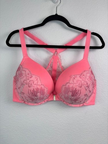 Reggiseno push up Cacique 40DDD rosa pizzo chiusura frontale racer back boost tuffo