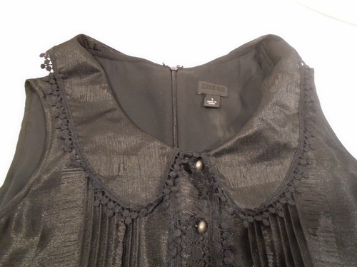 Sz 7 Dress Anna Sui Gossip Girl For Target ASO Serena Drop Waist Blk lace Belt - Picture 7 of 8
