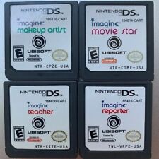 Lot of 4 Nintendo DS Imagine Game - Makeup Artist, Teacher, Movie Star, Reporter