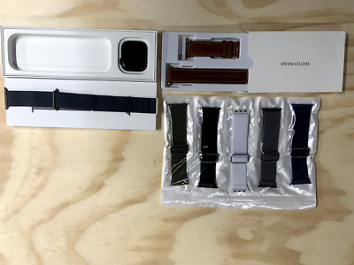 Apple Watch Series 9 45mm Aluminum Case w/ Sport Loop - Midnight, w/ Accessories