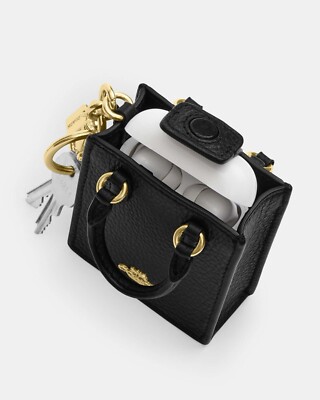 NWT Coach North South Mini Tote Bag Charm Keychain Signature CU280