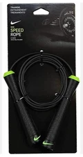 Nike Training Speed 9' Jump Rope Adjustable Length Black Volt Pro Combat Gym NWT