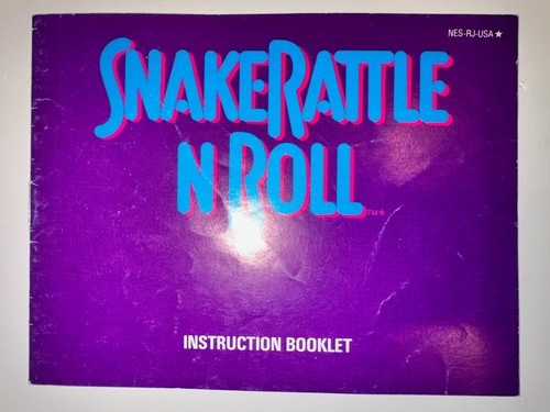 Snake Rattle n Roll Nintendo NES Manual Instruction Booklet Authentic