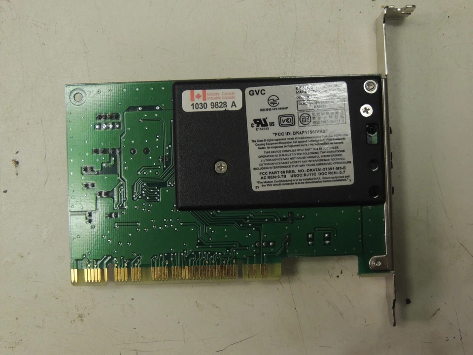 ONE GATEWAY or DELL GVC SF1151V/R9A 56K PCI INTERNAL MODEM CARD 6001260 - Image 2 of 4