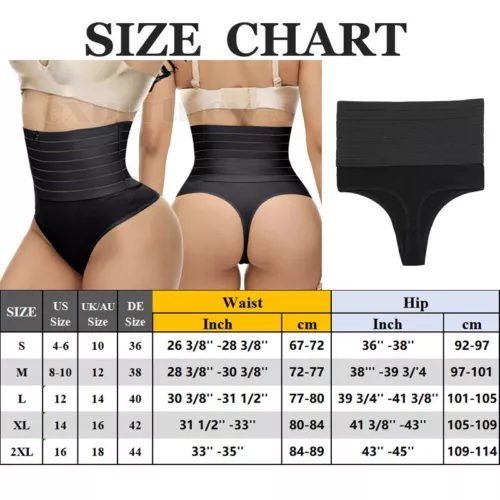 Women's Compression Shapewear Panties High Waist Thong Tummy Control Body Shaper - Picture 13 of 35