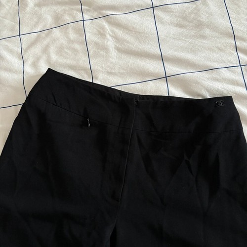 Chanel Y2K Black Wool Trousers | 100% Silk Lined | FR 40 - Picture 7 of 7