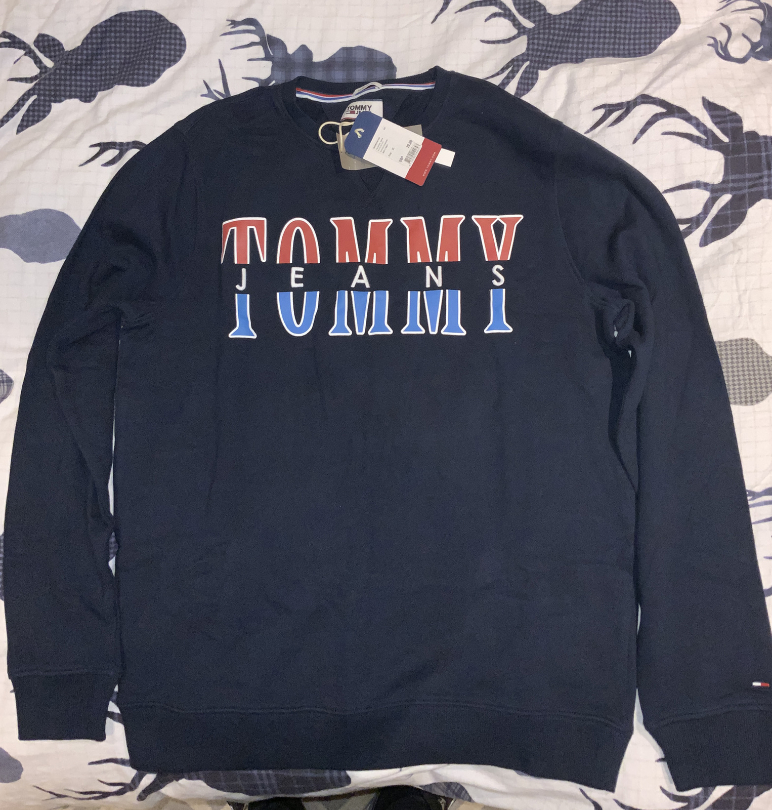 Tommy jeans￼￼ Sweatshirt￼ Jumper Size Xl Brand BNWT RRP £70￼ Christmas GIFT
