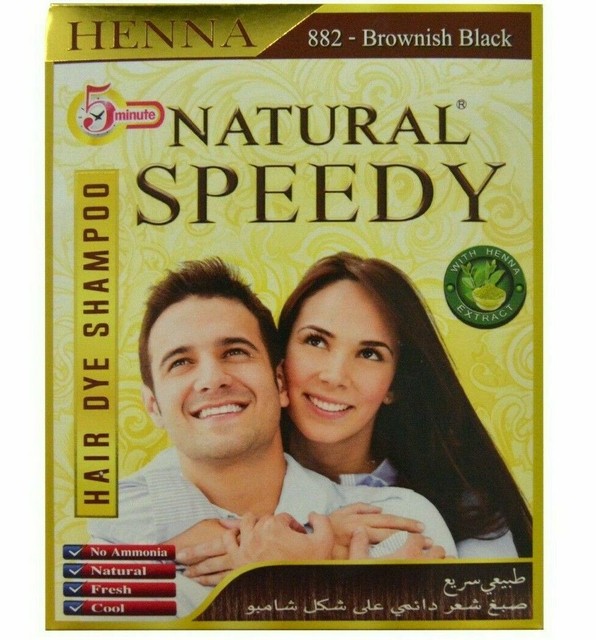 Henna Speedy Hair Dye Shampoo Natural Black 30ml For Sale Online