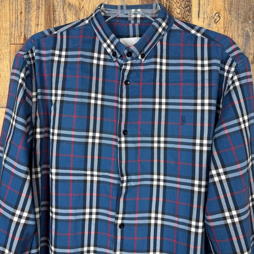 BURBERRY London England Shirt Men’s XL Long Sleeve Blue Dress Casual - Picture 3 of 11
