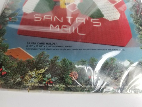 Bucilla 61173 Santa’s Mail Santa Card Holder 1994 Vintage Cross Stitch Hand - Picture 3 of 4