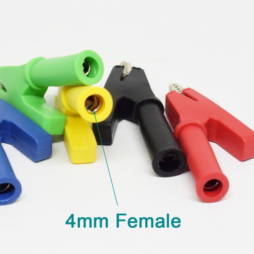 5pcs Full Insulate Alligator Clip to 4mm Banana Female Test Clamp 5mm Opening - Bild 1 von 11