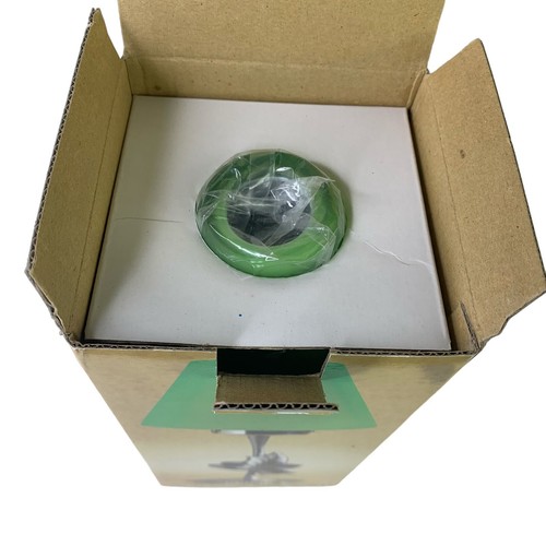 Vintage Pewter Finish Leaf Design Green Glass Lampshade Tea Light Holder 9” NOB - Picture 6 of 8