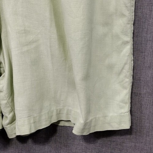 Gloria Vanderbilt Linen Cotton Shorts Women's 14 Mint Boho Retro Minimalist Y2K - Picture 4 of 7