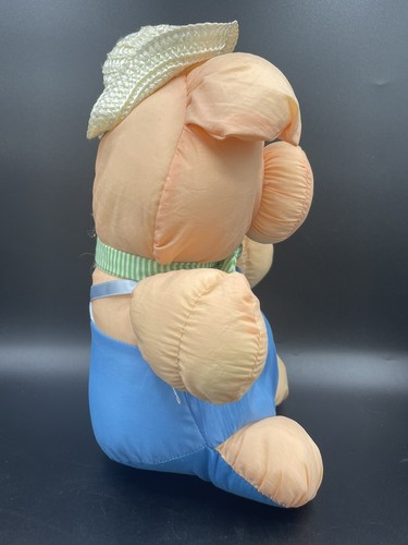 "De colección Nylon Peluche Granjero Cerdo Mty Internacional Hecho en Taiwán 14"" LEER - Imagen 4 de 8