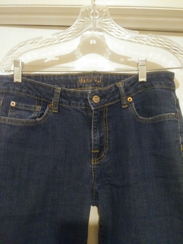 Bitten By Sarah Jessica Parker Women's Blue Cotton Blend Flare Leg Jeans Size 8R - Picture 3 of 9