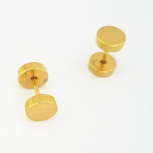 1pc Cool Punk Black Stainless Steel Ear Stud Men And Womens Piercing Earrings ♢- - Picture 4 of 11