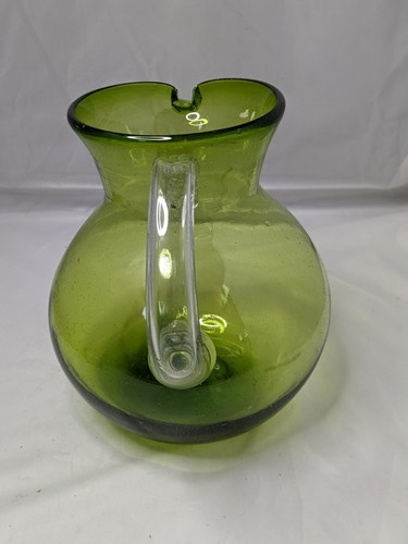Mundgeblasen Mexiko Kunst Glas Margherita Krug grün 10" - Bild 4 von 12