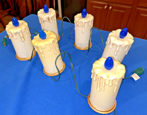 Plastic Dripping Wax Light Up Candle Decorations for Christmas or Halloween - Picture 2 of 22