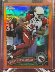2011 Topps Chrome Larry Fitzgerald #80 Orange Refractor Arizona Cardinals