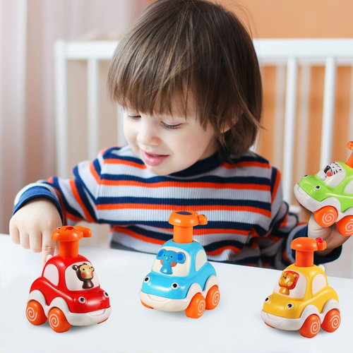 Animal Car Baby Toys for 1 2 Year Old Boy|First Birthday Gifts for Toddler Toys - Picture 3 of 12