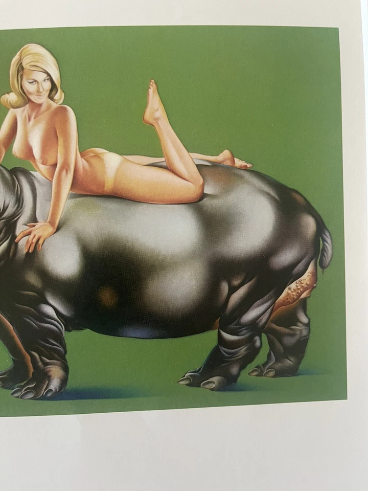 Mel Ramos Hippo Matted Print From Estate Approved 90s Portfolio Foto 3 de 4