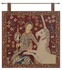La Vue Belgian Tapestry Elegant Unicorn Wall Hanging with Lined Backing