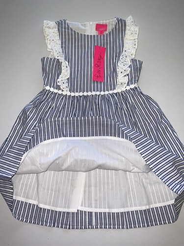 Lilly Pulitzer NWT Girls Madelina Dress Blue Thistle $98 Size 7 - Picture 5 of 12
