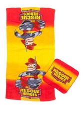 Rescue Heroes 2-Piece Bath Set Bath Towel  Wash Cloth 