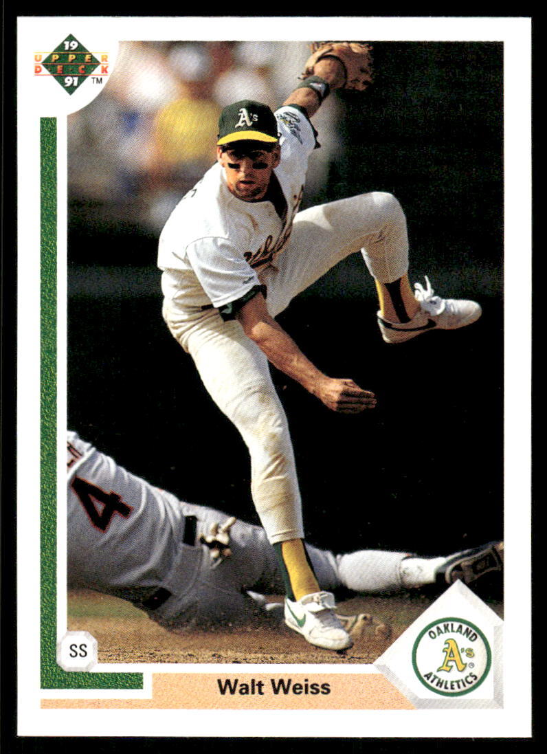 Walt Weiss 1991 Upper Deck #192b Oakland Athletics