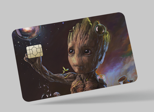 GROOT guardians of the galaxy, 2 pc credit card skin & DEBIT CARD,TROLLEY & GYM - Picture 7 of 19
