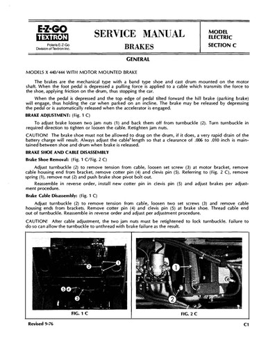 1965-1979 Golf Cart Workshop Manual Fits EZGO Electric - PRINTED MANUAL - Picture 9 of 19