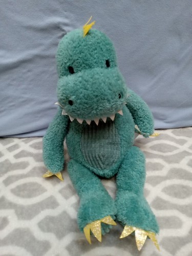 Bunnies By The Bay Dax the Dino Sitting Plush Stuffed Animal Blue Green Dinosaur - Picture 1 of 5