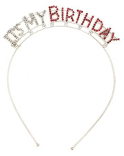 TB Happy Birthday Crown Tiara Kids Girls Children Women Rhinestone Hair Headband