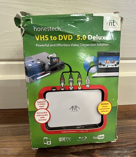 Honestech VHS to DVD 5.0 Deluxe (VDD5M) VHS Beta 8mm Camcorder Upload To YOUTUBE - Picture 1 of 3