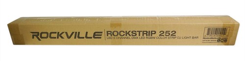 (6) Rockville ROCKSTRIP 252 LED DMX RGB Color Strip DJ Wash Up Light Bars+Bags - Picture 11 of 11
