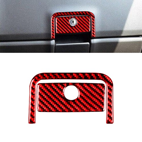 Cubierta completa interior de fibra de carbono roja 72 piezas para Chevrolet Silverado 1500 2014-18 - Imagen 7 de 11