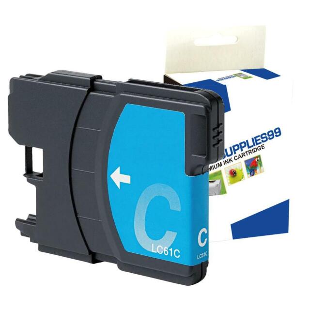 6 CYAN New LC61 Ink Cartridge for Brother Printer DCP-585CW MFC-J630W LC61C