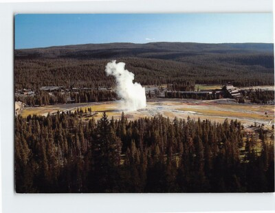 #ad #ad Postcard Old Faithful Geyser Yellowstone National Park Wyoming USA $3.49