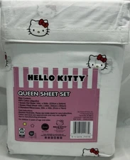 Hello Kitty White Pattern Queen Size Sheet Set Jay Franco & Sons, Inc.