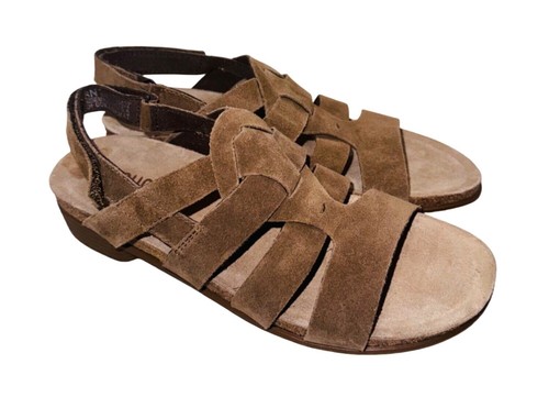 Munro Corine Slingback hellbraune Wildleder-Riemchensandalen 8N bequem gepolsterter Schuh Casua