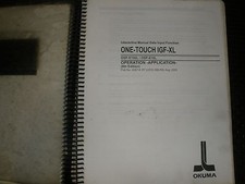 Okuma OSP-E10L Control One Touch IGF-XL Operation Manual