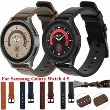 Leather Watch Band Strap For Samsung Galaxy Watch 3 41mm / 42mm active 2 40/44mm