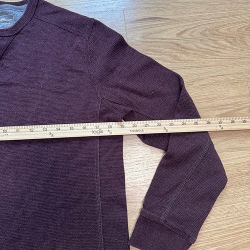 Eddie Bauer Men's Long Sleeve Pullover Sweatshirt Burgundy M Cotton Polyester - Picture 7 of 7