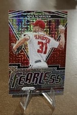Max Scherzer /149 FEARLESS Insert RED MOJO PRIZM SP Parallel 2021 Nationals